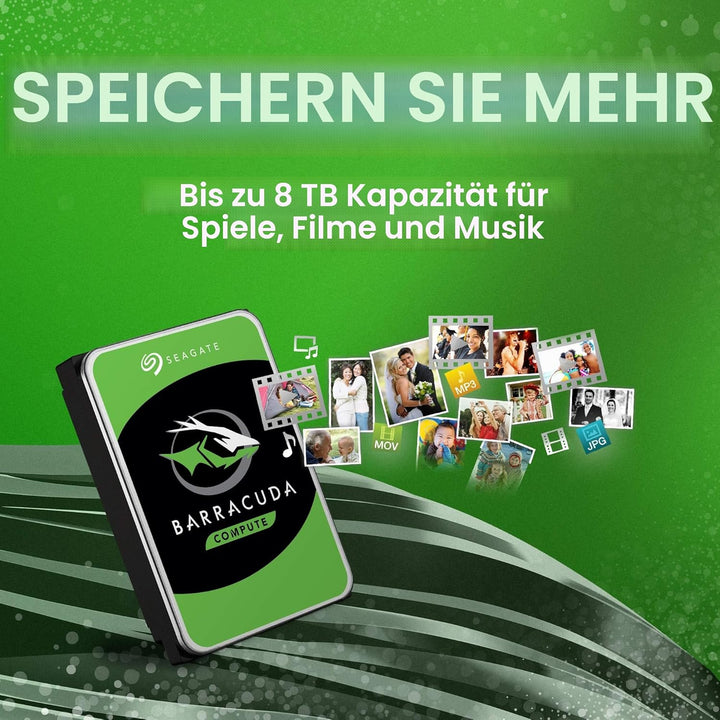 Seagate Barracuda, interne Festplatte 500 GB, 2.5 Zoll, 5400 U/Min, 128 MB Cache, SATA 6 Gb/s, silbe