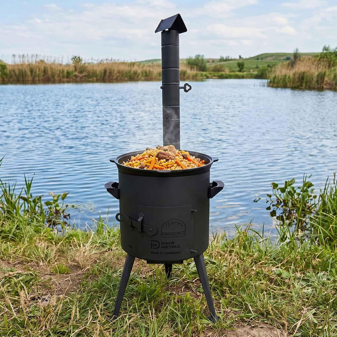 Ø36cm Uchag 2mm stahl Utschak-Ofen Adapter-Ringe Abzugsrohr 10L Kazan eben Kasan Kessel Utschag Feld