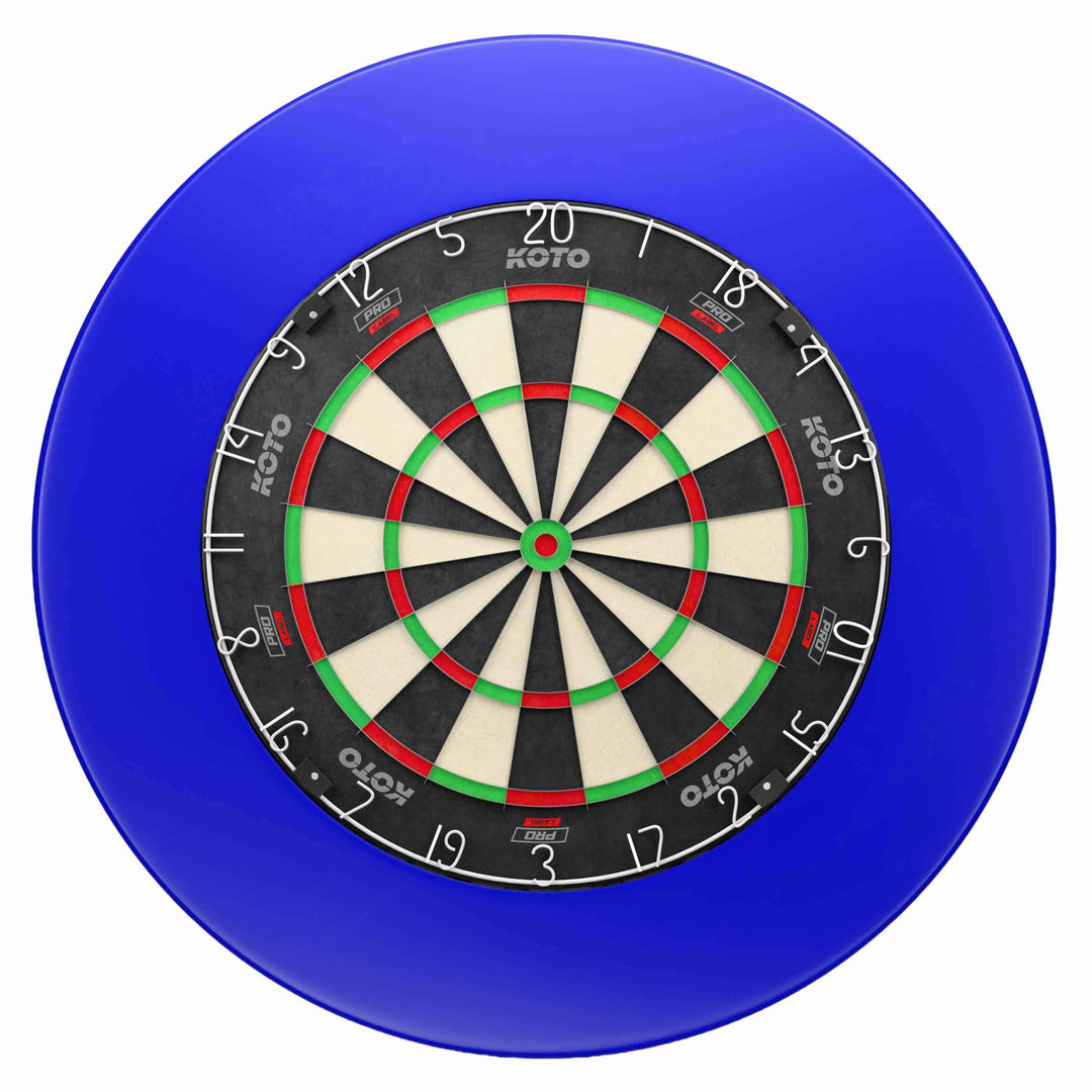 KOTO - King Pro + Dartbord Surround Blau, Hochwertiger Dart Surround für alle Dartscheiben, Dart Auf