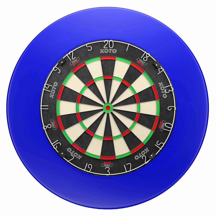 KOTO - King Pro + Dartbord Surround Blau, Hochwertiger Dart Surround für alle Dartscheiben, Dart Auf