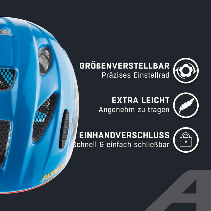 ALPINA XIMO - Leichter, Sicherer & Bruchfester Fahrradhelm Mit Optionalen LED-Licht Für Kinder Cars