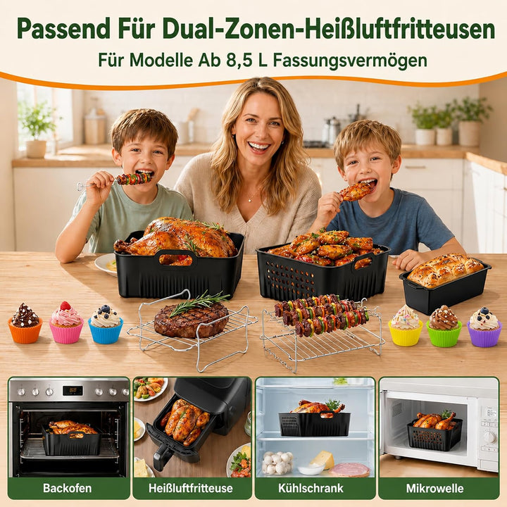 Ninja Heissluftfritteuse Zubehör für Ninja Double Stack XL 9.5L Air Fryer SL400EU SL400EUCP, 2 Stück