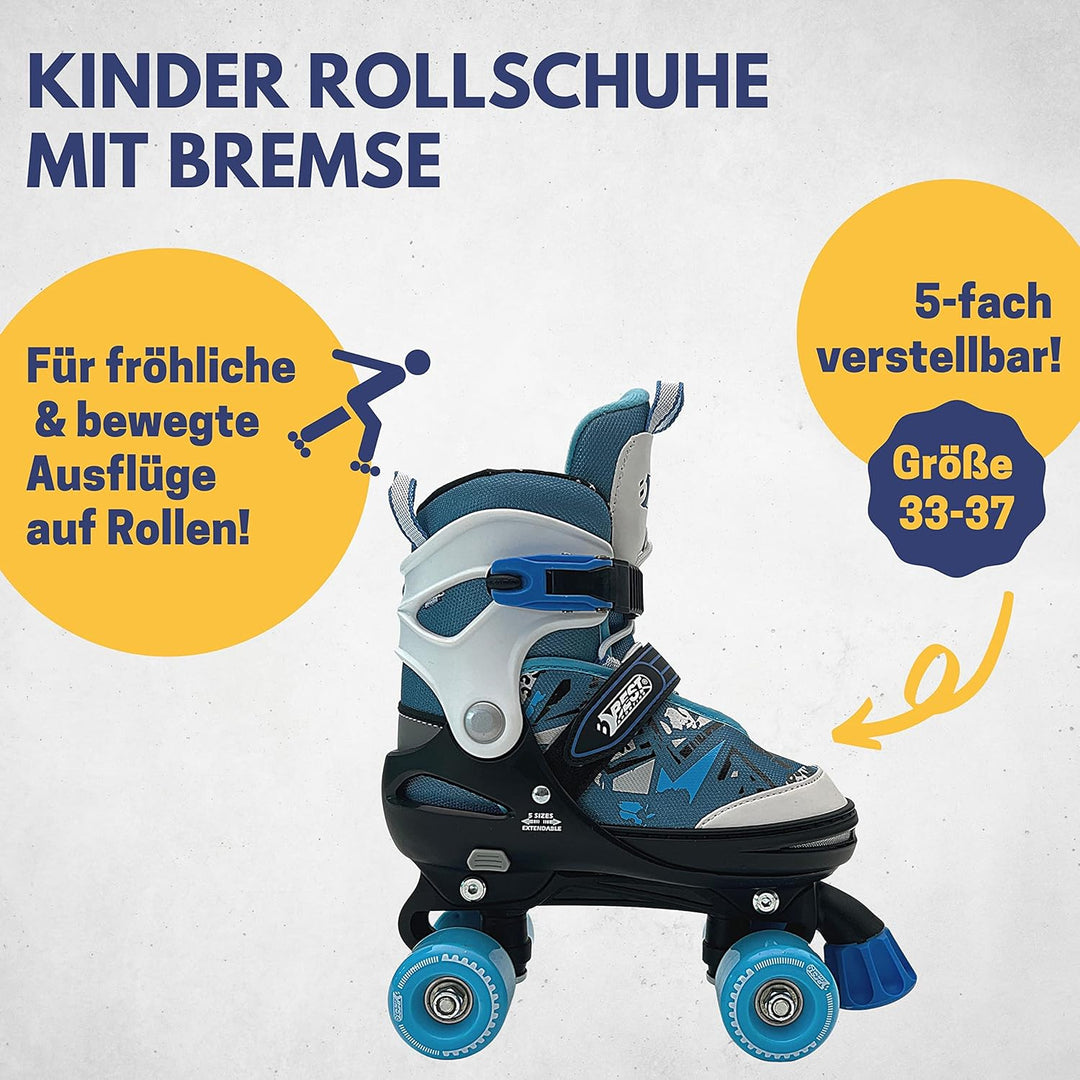 Best Sporting Roller Skates blau, Grösse 33-37