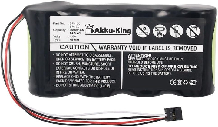 Akku-King Akku kompatibel mit Fluke BP130 - NI-Mh 3000mAh - für Fluke ScopeMeter 123, ScopeMeter 123