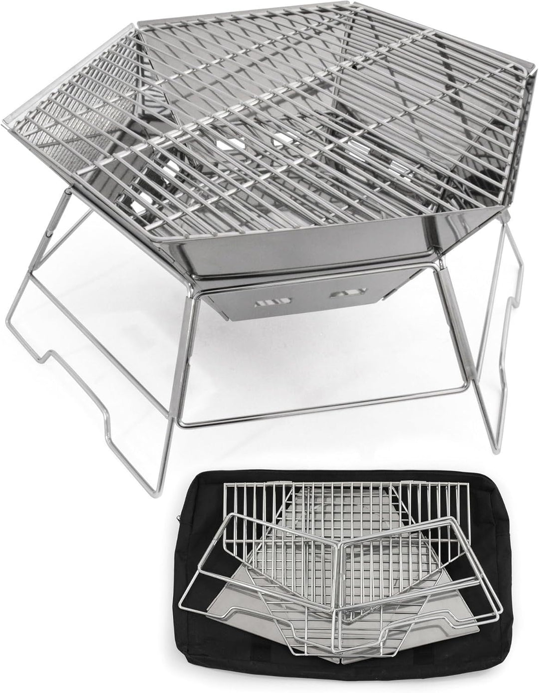 Origin Outdoors Unisex – Erwachsene Hexagon Grill-und Feuerschale, Mehrfarbig, One Size