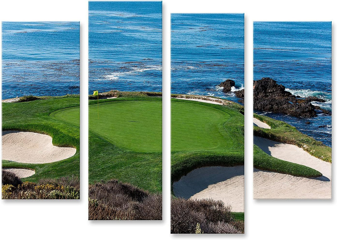 Bild auf Leinwand EIN Blick Auf Loch In Pebble Beach Golf Links Monterey California Usa Wandbild Pos