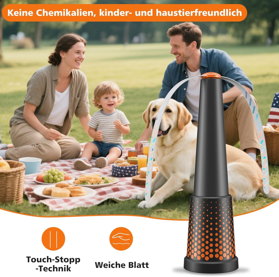 2 Stück Fliegenwedler,Einziehbar und Aufhängbar Fliegenwedler für den Tisch, Tragbarer Mückenschutz