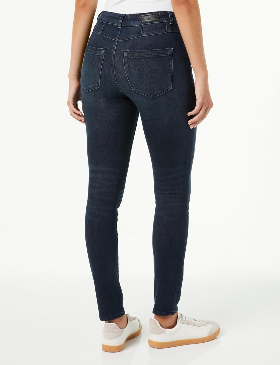 ONLY Damen Onlwauw Hw Dou But Cut Skinny Dnm Ext XS / 32L Blue Black Denim, XS / 32L Blue Black Deni