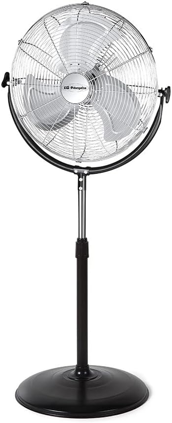 Orbegozo PWS1950 Industrieller Standventilator, 130 W, Schwarz und Silber Propellerdurchmesser: 50 c