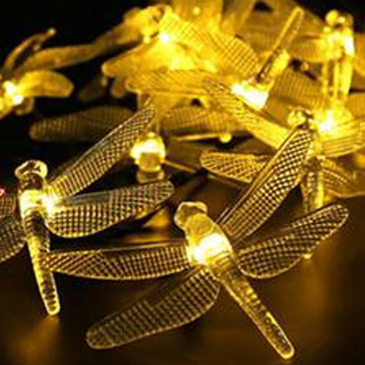 KEEDA 20 LED Solar Libellen Lichterkette - Wasserdicht, 8 Modi - Aussen 16ft Solarleuchten für Garte