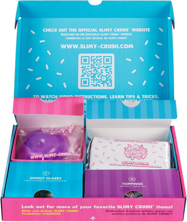 Slimy Sugary Crush - Dooonuts, Slime und Knete Kreativ-Set, Backspiel zum selber Mischen, Formen und