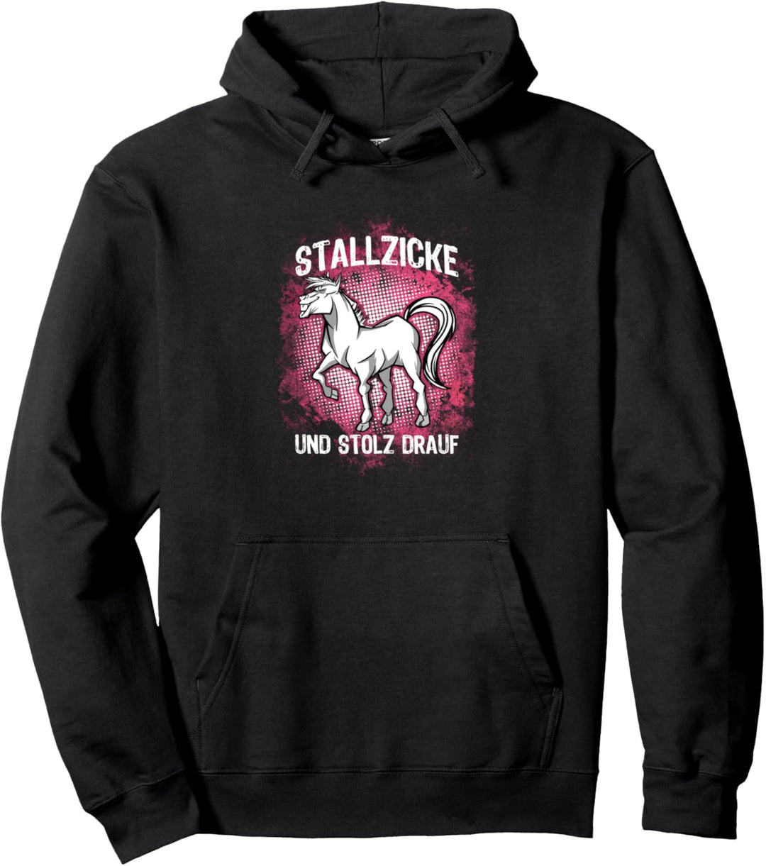"Stallzicke - Und stolz drauf" Reiter Reiterin Pferd Pullover Hoodie