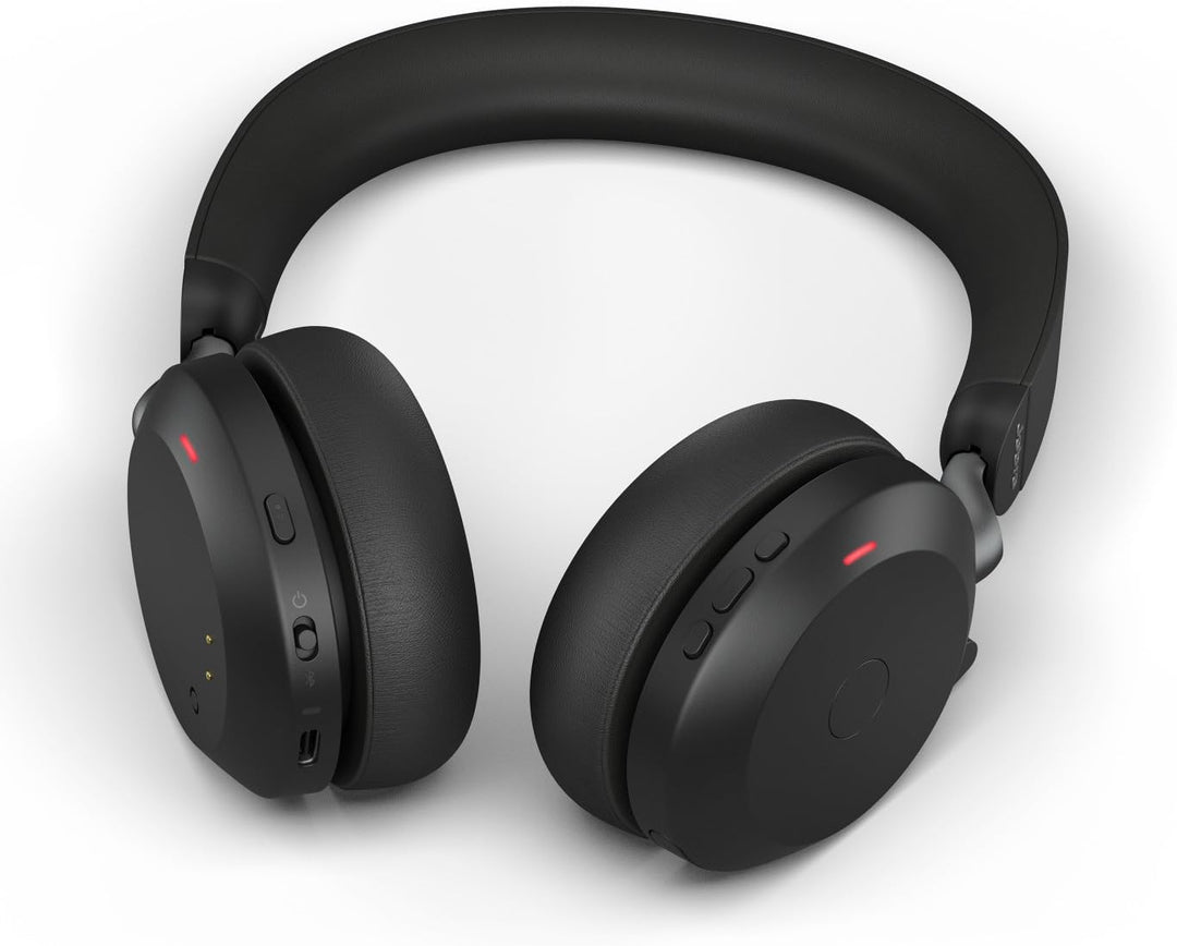 Jabra Evolve2 75 Wireless PC Headset with 8-Microphone Technology - Dual Foam Stereo Headphones with