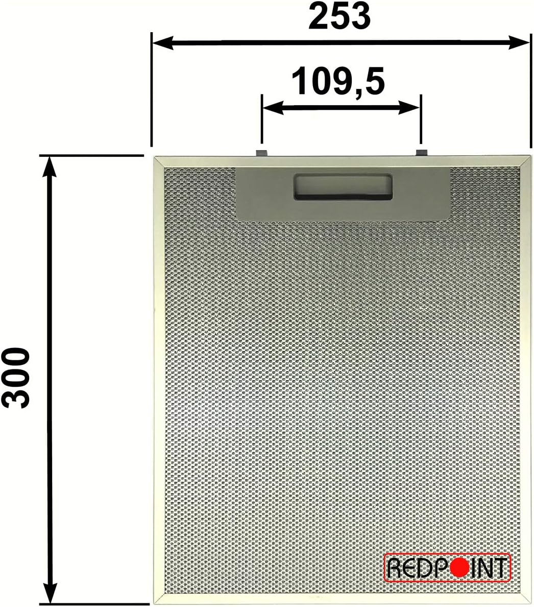 REDPOINT® Kit 3 Stück Aluminium-Fettfilter Austauschfilter Dunstabzugshaube Für FABER mm 253 x 300 x