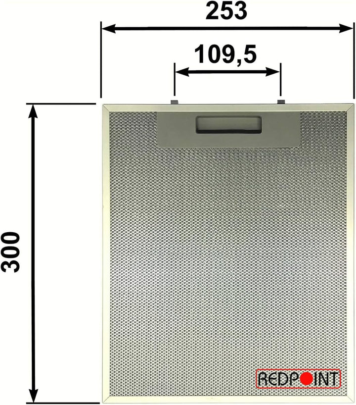 REDPOINT® Kit 3 Stück Aluminium-Fettfilter Austauschfilter Dunstabzugshaube Für FABER mm 253 x 300 x