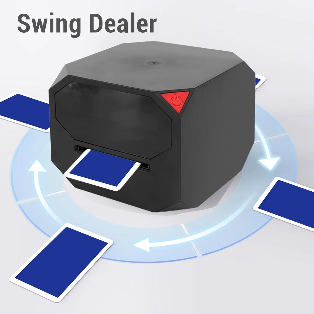 ASHATA Automatischer Karten Shuffler und Händler, 1-2 Decksunterstützung 8 Spieler, 360 °/180 ° Deal