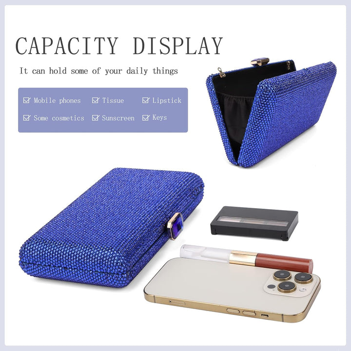 Frauen Kristall Abendtaschen Formelle Party Clutch Box Geldbörse Hochzeit Strass Handtaschen Braut G