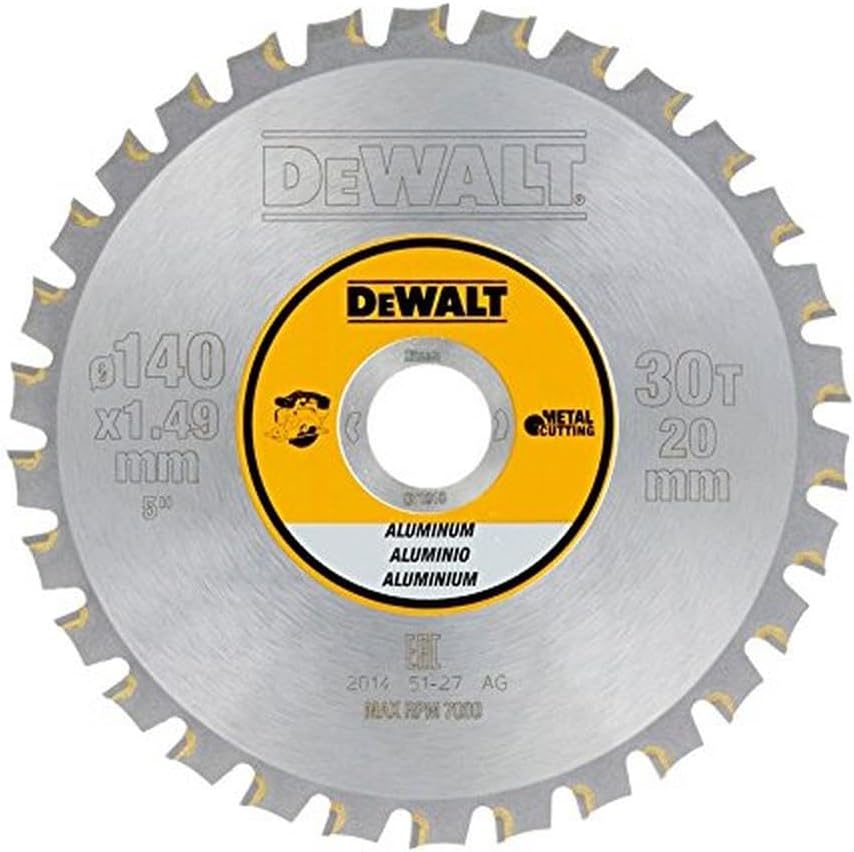 Dewalt Metallkreissägeblatt DT1910 (für Akku-Handkreissägen, für feine Schnitte in Aluminium, Sägebl
