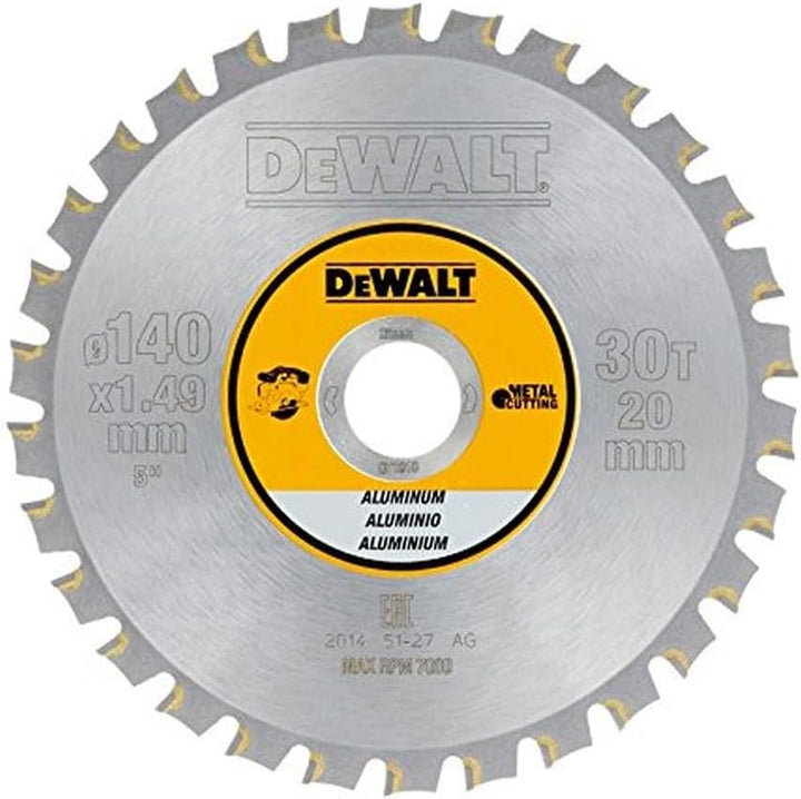 Dewalt Metallkreissägeblatt DT1910 (für Akku-Handkreissägen, für feine Schnitte in Aluminium, Sägebl