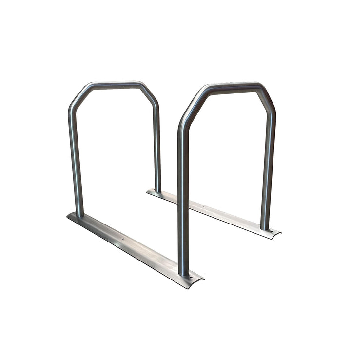 steland metallmanufaktur® Fahrradständer | Edelstahl | Anlehnsystem für 4 Fahrräder | sicherer Stand