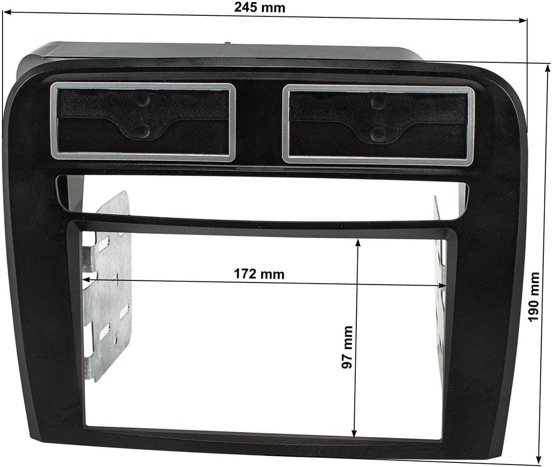 tomzz Audio 2414-046 Doppel DIN Radioblende kompatibel mit FIAT Grande Punto 199 2005-2009 schwarz