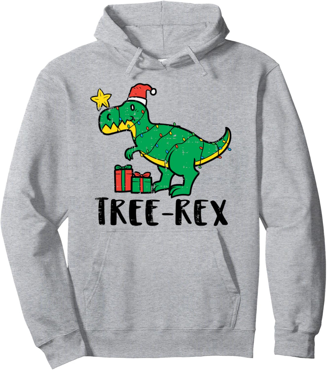Tree Rex Trex Dino Lustiger Kinder-Schlafanzug für Jungen, Weihnachten und Kleinkinder Pullover Hood