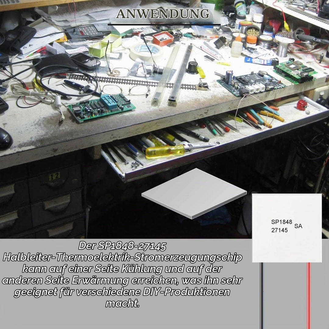 DAOKAI 4 Stück SP1848-27145 thermoelektrischer Stromgenerator, Kühler, Kühlung, Power-Plate-Modul, 4