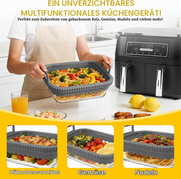 Airfryer Zubehör für Ninja Heissluftfritteuse AF400EU//DZ400EU/ COSORI Heissluftfritteuse 2 Kammern