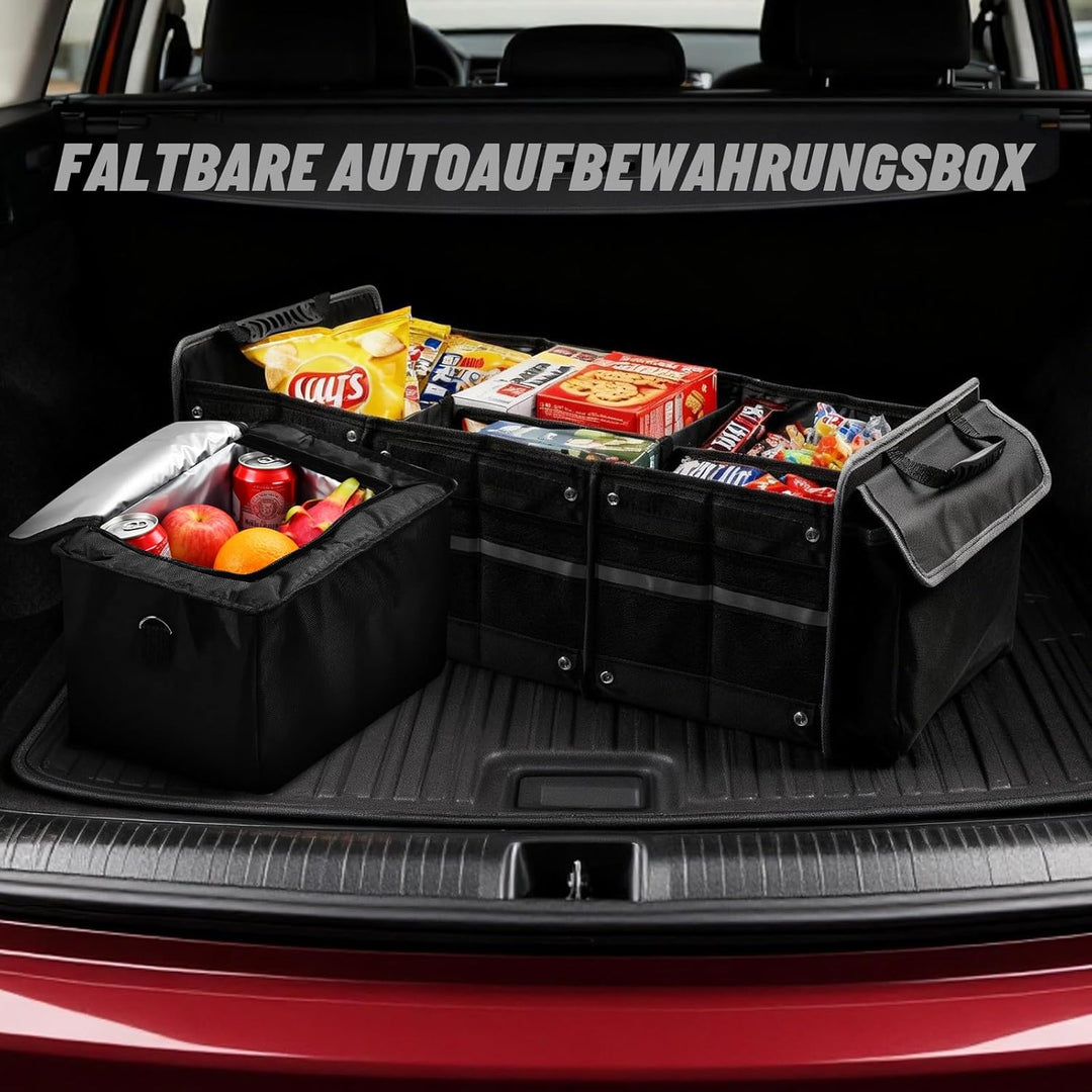 94L Auto Kofferraum Organizer, 5 In 1 Faltbare Kofferraumtasche mit integrierter Kühltasche, 3 Extra