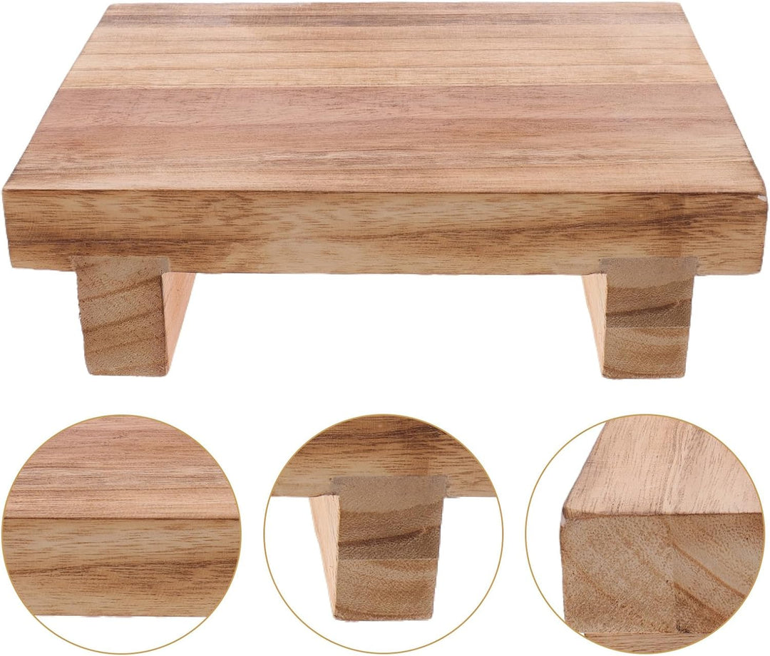 Ergonomischer Holz Tritthocker als Fussstütze und Fusshocker für Badezimmer und Kleines Bad Leichter