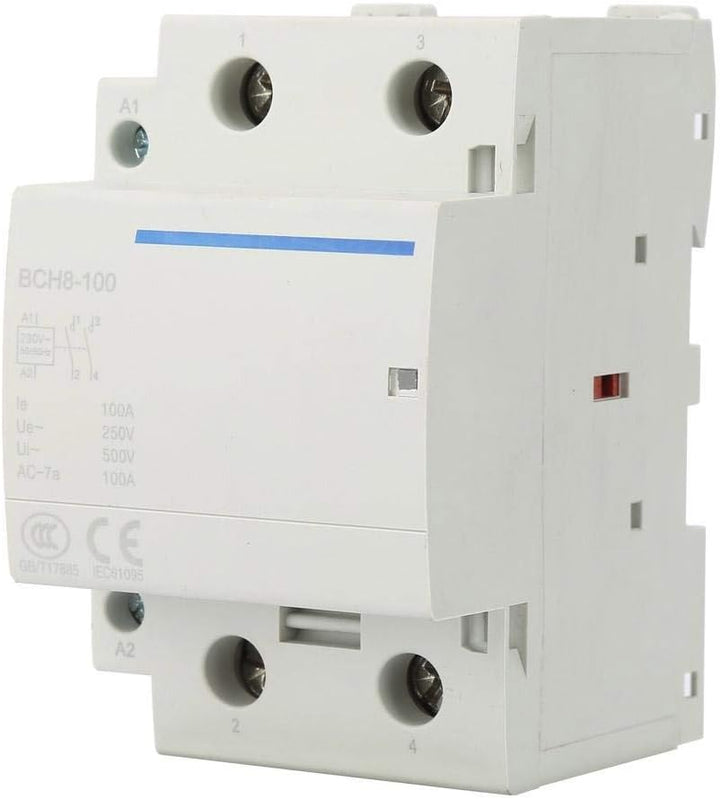 AC-Schütz, 2P 2NO 24/230V 50/60HZ Haushalts-AC-Schütz 100A Modulares Schütz für Haushaltsanwendungen
