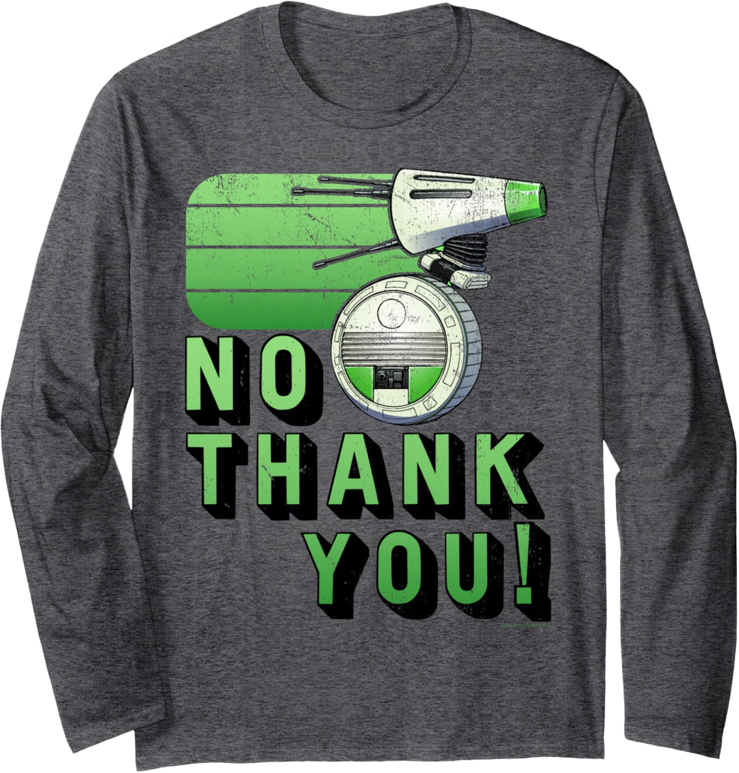 Star Wars: The Rise Of Skywalker D-O No Thank You Langarmshirt