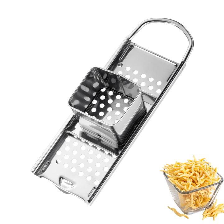 Westmark Spätzlehobel Knöpfle Inox – Edelstahl Spätzlereibe für feine Knöpfle & Spätzle – Mit Schlit