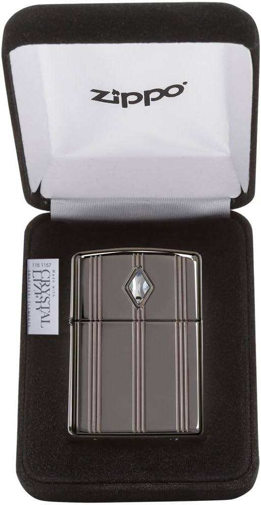 Zippo Seamless Diamond Benzinfeuerzeug, Messing, Edelstahloptik, 1 x 6 x 6 cm, 86