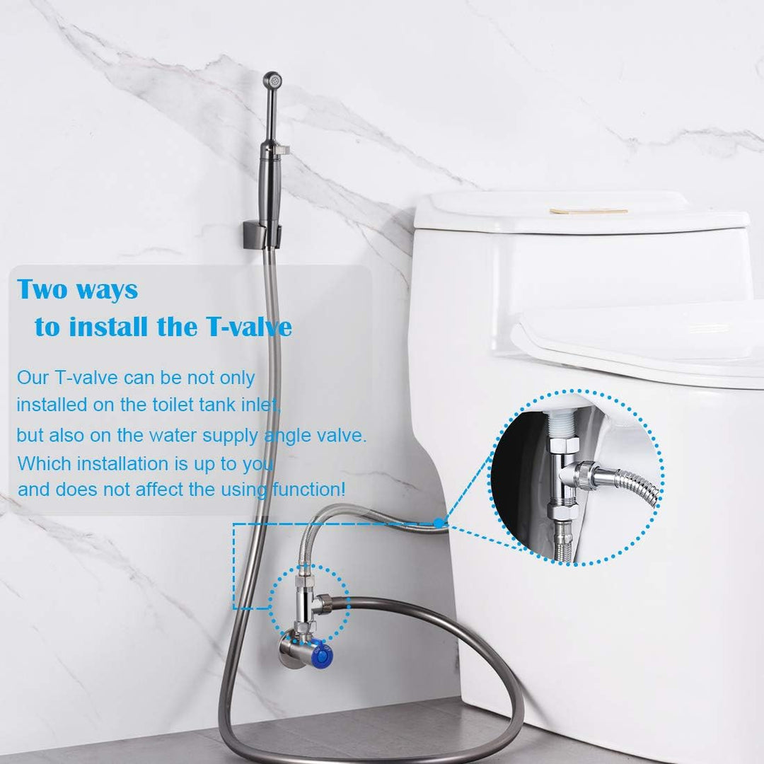 Bidet Handbrause Set SonTiy Toilette Bad Bidet Aufsatz Waschen Duschkopf mit Einstellbarem Druck &Ha