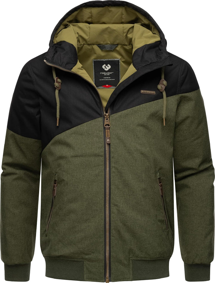 Ragwear Herren warme Winterjacke kurz mit Verstellbarer Kapuze Wings S-3XL 3XL Olive23, 3XL Olive23