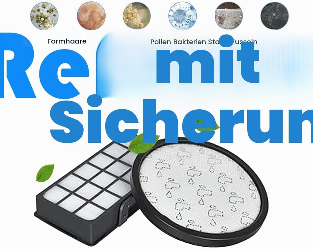 2 Sätze RO6921EA Filter, Ersatzfilter für Rowenta X-Trem Power Cyclonic/Silence Force Cyclonic Staub