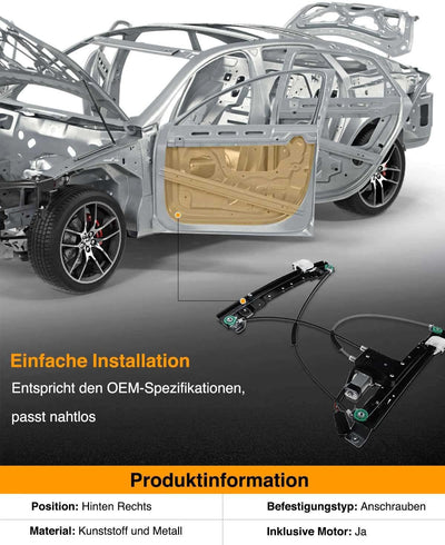 Frankberg Fensterheber Mit Motor Hinten Rechts Kompatibel mit XJ X351 2.0L-5.0L 2010-2020 C2D36913