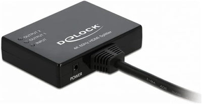 Delock 87747, HDMI Splitter 1 x HDMI in > 2 x HDMI Out 4K 60 Hz (Unterstützt HDR, High Speed HDMI Sp