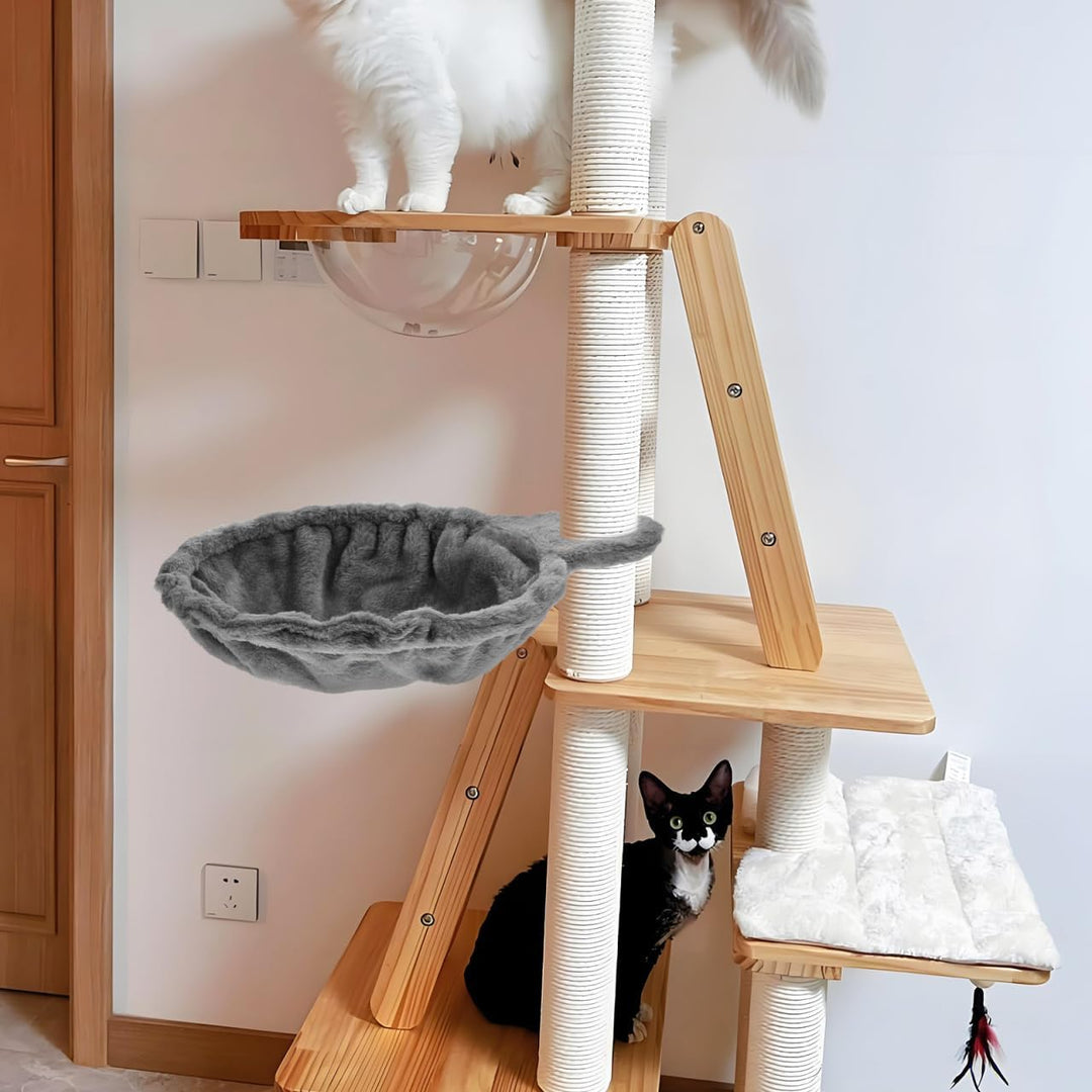 Gatuida Katzen Hängematte Ersatz: Katzenhängematte Gross Weich Warm Tiefes Korbdesign Kratzbaum Zube