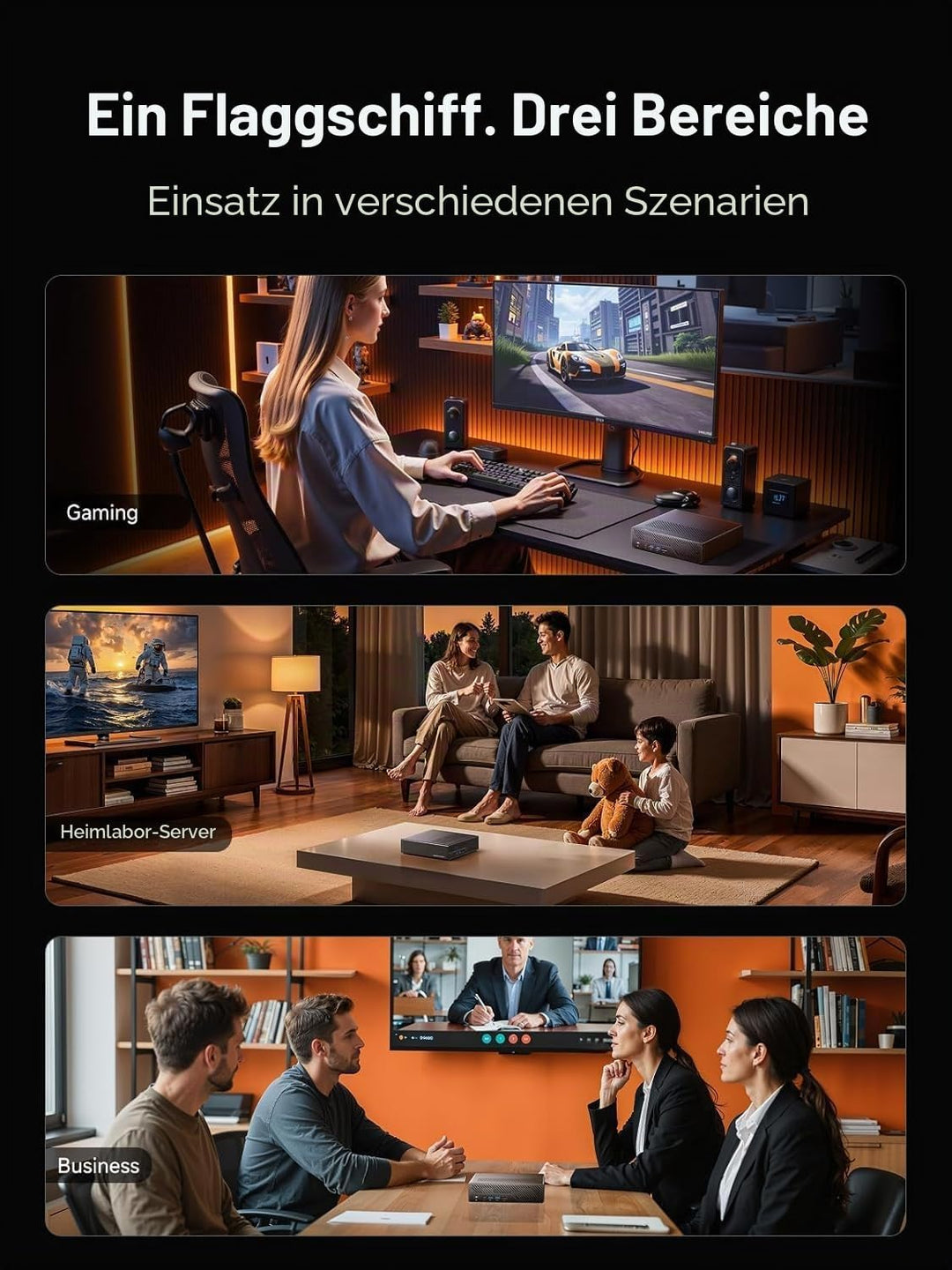 MINIS FORUM MS-A2 Mini PC,AMD Ryzen 7 7745HX Processor 8C/16T bis zu 5,1 GHz/AMD Radeon 610M Mini Wo
