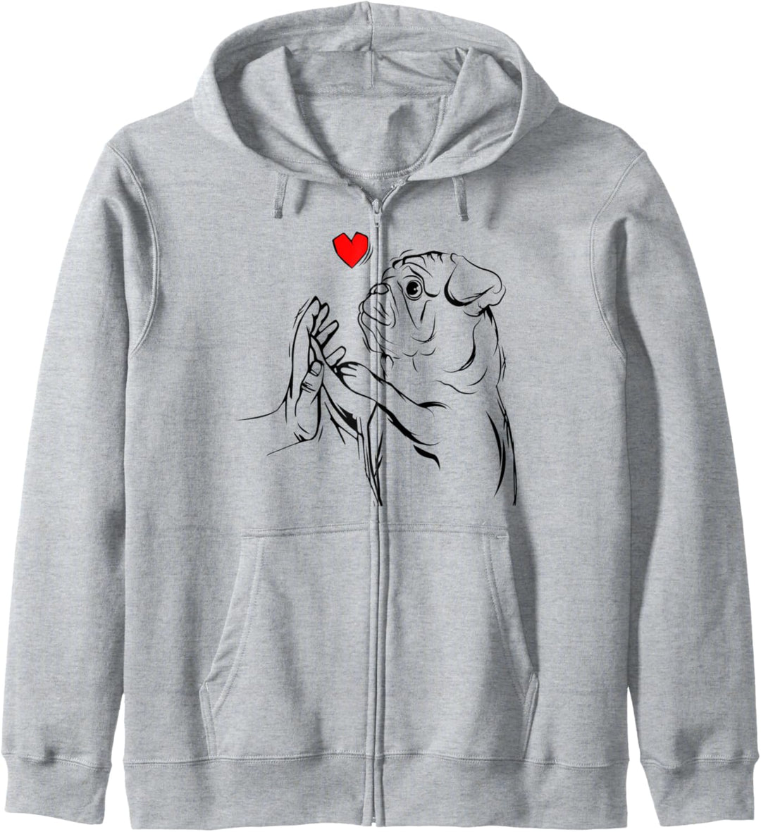 Mops Liebe Hundehalter Frauchen Geschenkidee Kapuzenjacke