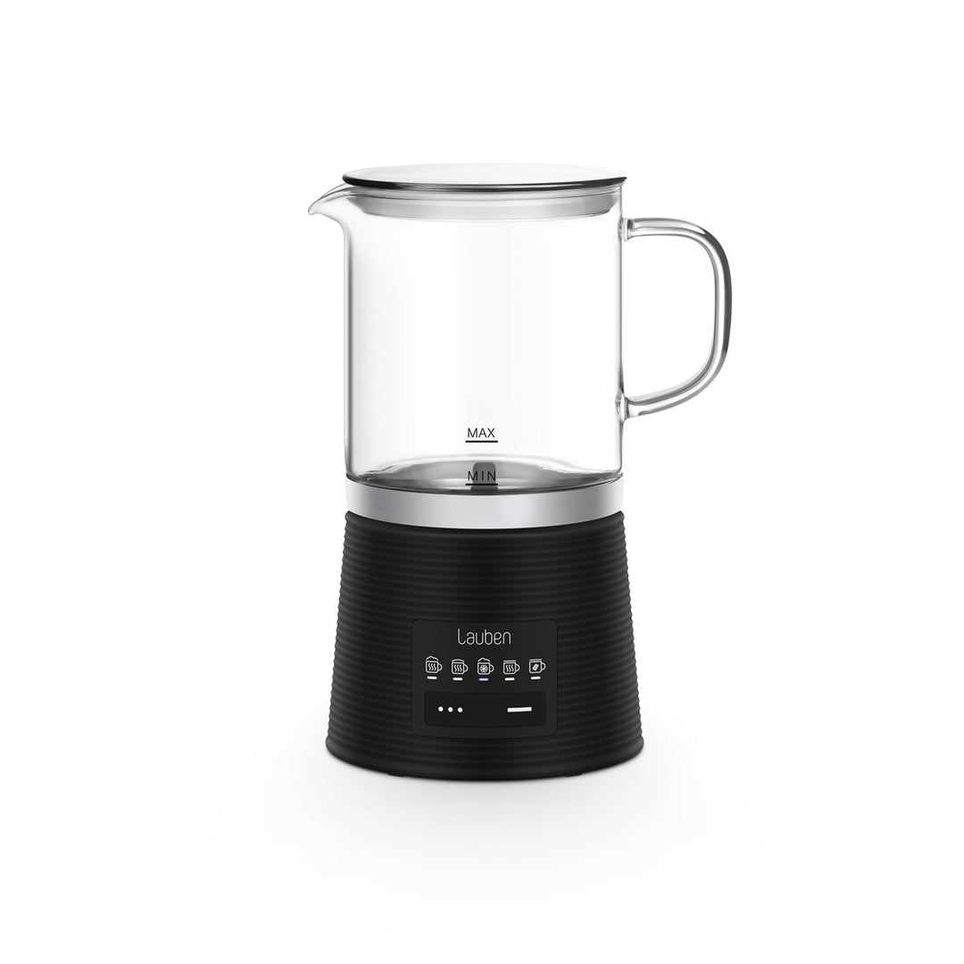 Lauben Glass Milk Frother 600BG, Milchaufschäumer mit Glasbehälter für kaltes und heisses Aufschäume