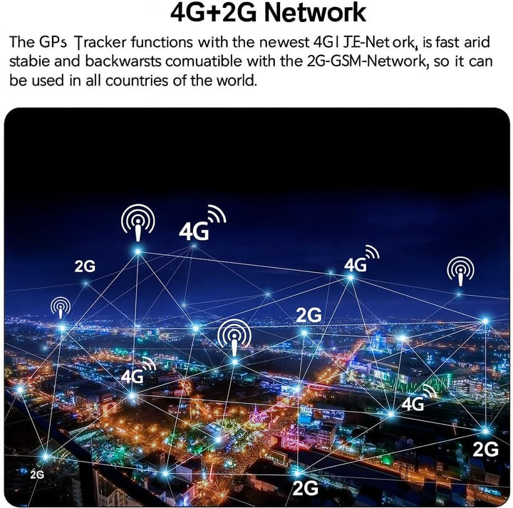Winnes Mini 4G GPS Tracker Magnetisch Geofence-Alarm, Multi-Tracker-App Globale Echtzeit-Ortung, Meh