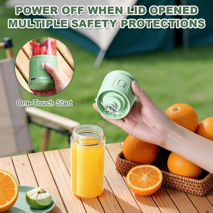 Fresh Juice Mixer Flasche, TGKYK 450ml Tragbarer Mixer Smoothie Maker mit Bürsten, 38 Klingen, USB-L