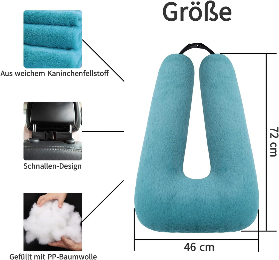 FHSGGP Reisekissen Kind Nackenkissen Autoschlafkissen für Lange Reisen U-Form Auto Sicherheitsgurt K