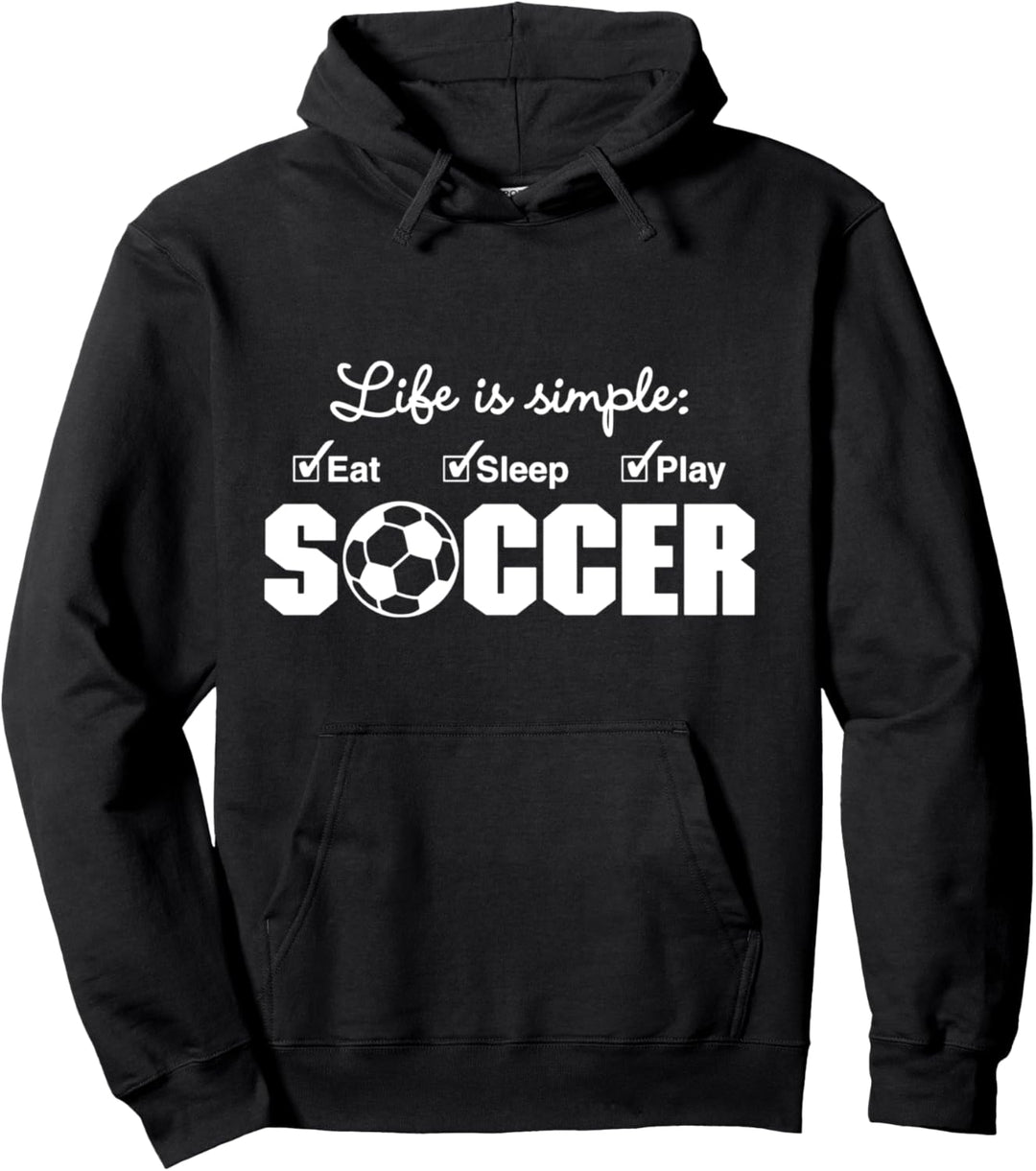Essen Sie Schlaf Spielen Sie Fussball Pullover Hoodie