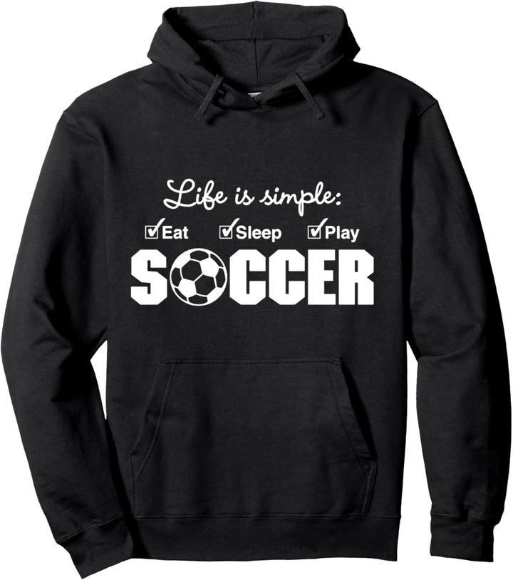 Essen Sie Schlaf Spielen Sie Fussball Pullover Hoodie