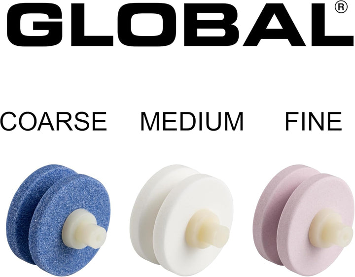 Global - G-913 3-stufiger Keramik-Wasserschärfer, Edelstahl
