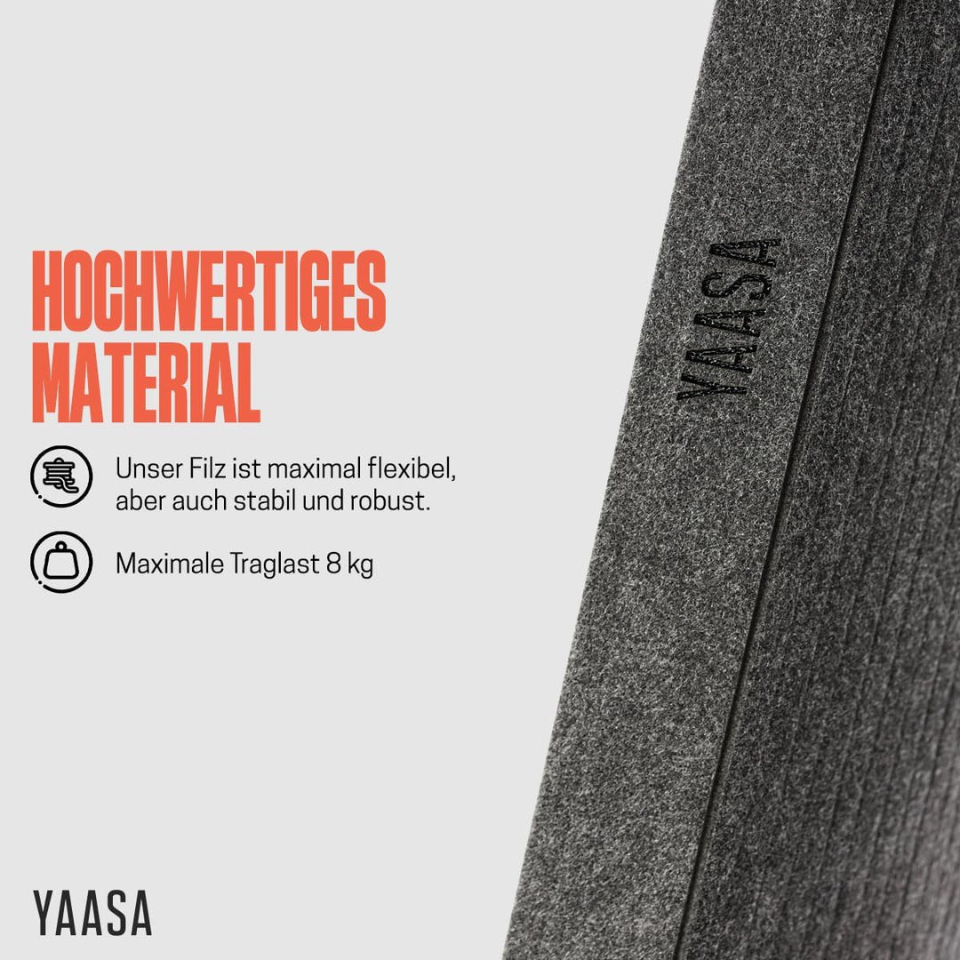 Yaasa Cable Management S/M Kabelkanal Schreibtisch, Volumen und Montageposition anpassbar, Kablemana